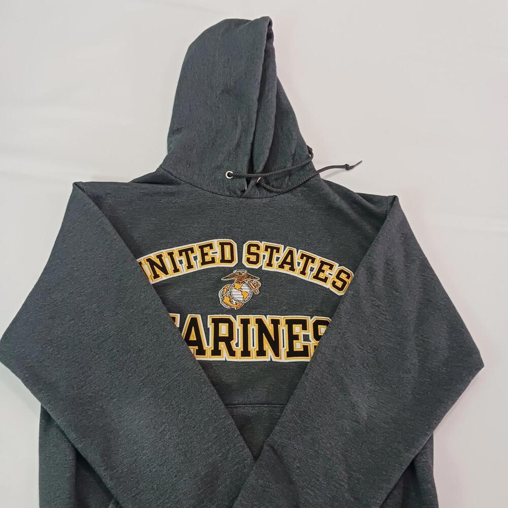 Champion RN#49314 United States Marines Hoodie Men’s Gray Hoodie Sweatshirt Sz S - Picture 9 of 16